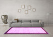 Machine Washable Solid Purple Modern Area Rugs in a Living Room, wshcon1580pur