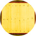 Round Machine Washable Solid Yellow Modern Rug, wshcon1580yw
