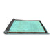 Sideview of Solid Light Blue Modern Rug, con1580lblu