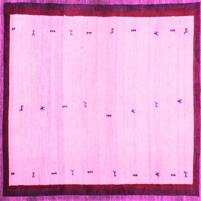 Square Solid Pink Modern Rug, con1580pnk