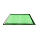 Sideview of Machine Washable Solid Emerald Green Modern Area Rugs, wshcon1580emgrn