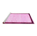 Sideview of Machine Washable Solid Pink Modern Rug, wshcon1580pnk