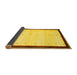 Sideview of Solid Yellow Modern Rug, con1580yw