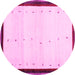 Round Solid Pink Modern Rug, con1580pnk