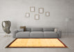 Machine Washable Solid Brown Modern Rug in a Living Room,, wshcon1580brn