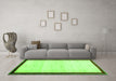 Machine Washable Solid Green Modern Area Rugs in a Living Room,, wshcon1580grn