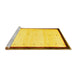 Sideview of Machine Washable Solid Yellow Modern Rug, wshcon1580yw