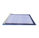 Sideview of Machine Washable Solid Blue Modern Rug, wshcon1580blu