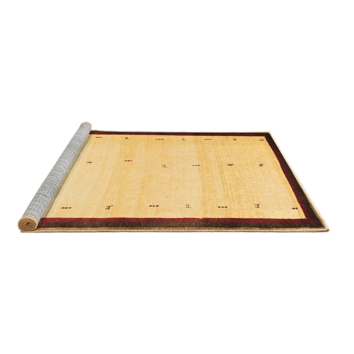 Sideview of Machine Washable Solid Brown Modern Rug, wshcon1580brn