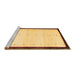 Sideview of Machine Washable Solid Brown Modern Rug, wshcon1580brn