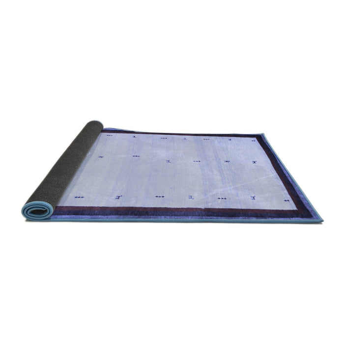 Sideview of Solid Blue Modern Rug, con1580blu