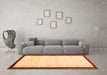 Machine Washable Solid Orange Modern Area Rugs in a Living Room, wshcon1580org