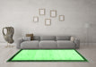 Machine Washable Solid Emerald Green Modern Area Rugs in a Living Room,, wshcon1580emgrn