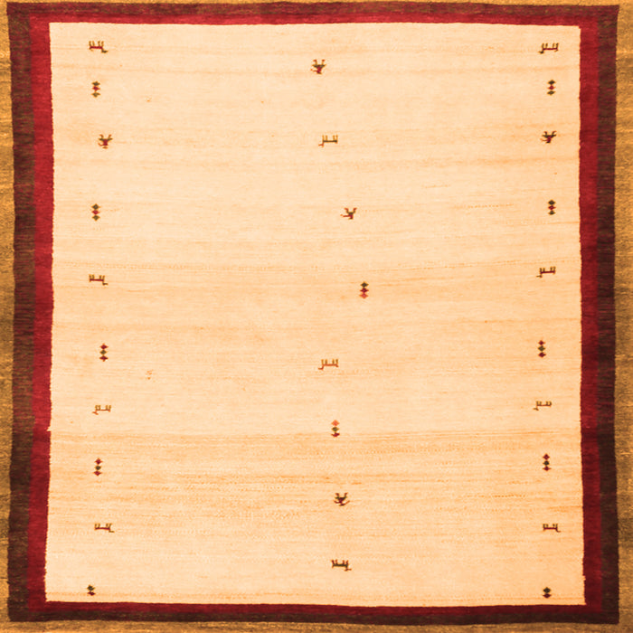 Serging Thickness of Solid Orange Modern Rug, con1580org