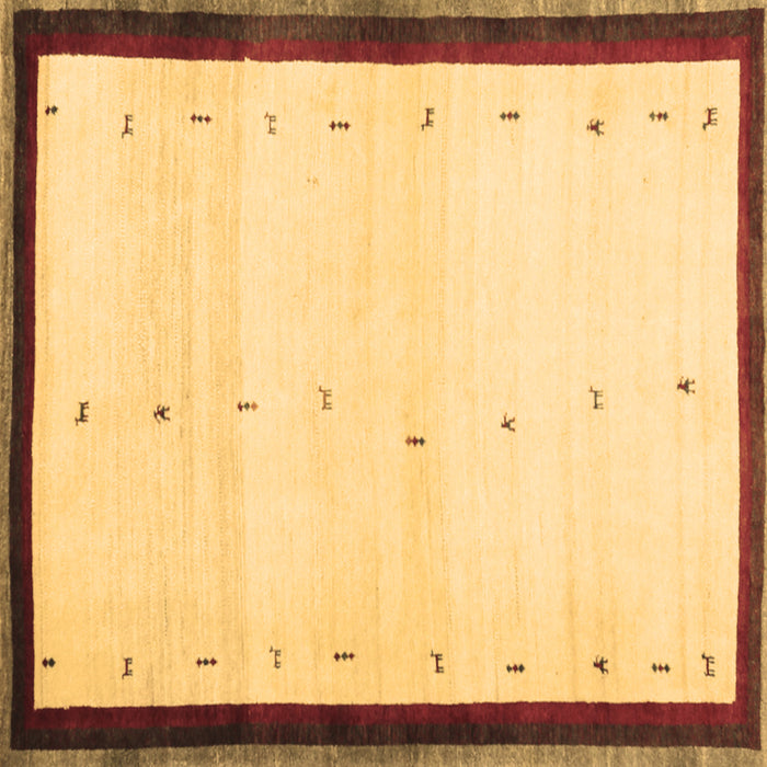 Square Solid Brown Modern Rug, con1580brn