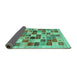 Sideview of Abstract Turquoise Contemporary Rug, con1581turq