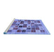 Sideview of Machine Washable Abstract Blue Contemporary Rug, wshcon1581blu