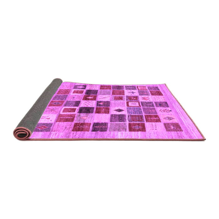 Sideview of Abstract Purple Contemporary Rug, con1581pur