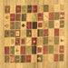 Square Abstract Brown Contemporary Rug, con1581brn