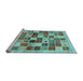 Sideview of Machine Washable Abstract Light Blue Contemporary Rug, wshcon1581lblu