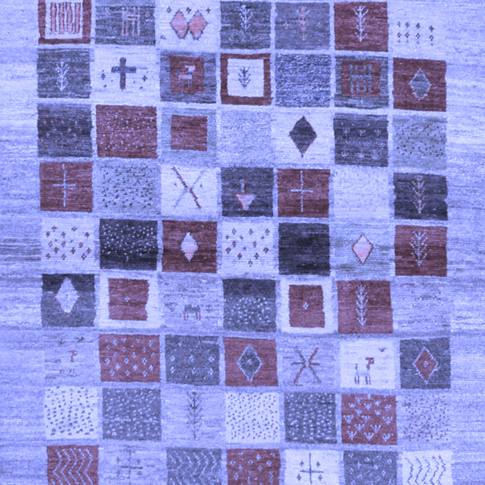 Abstract Blue Contemporary Rug, con1581blu