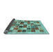 Sideview of Abstract Light Blue Contemporary Rug, con1581lblu