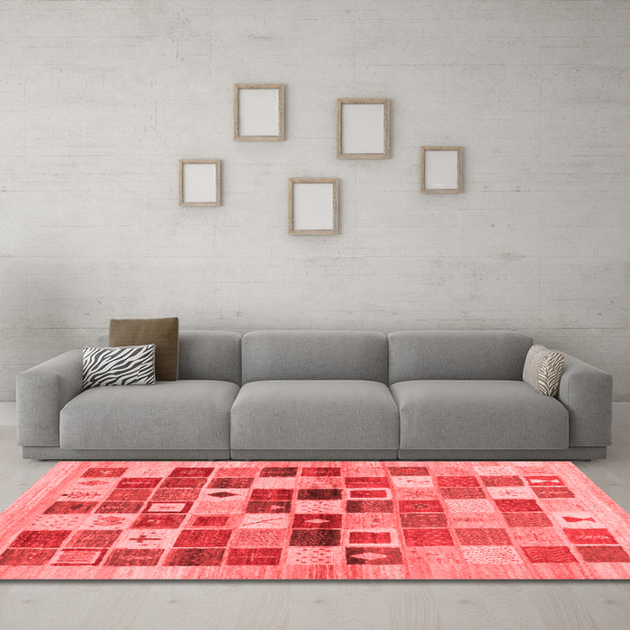 Contemporary Red Washable Rugs