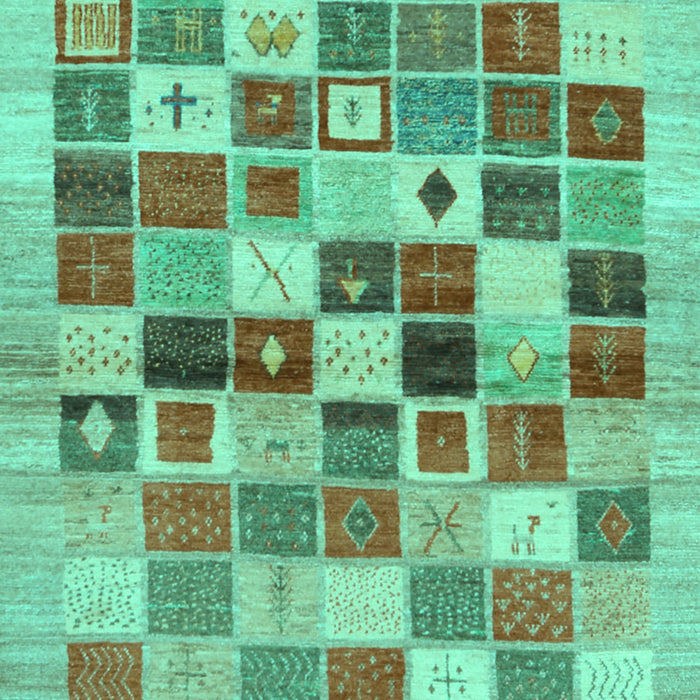 Machine Washable Abstract Turquoise Contemporary Area Rugs, wshcon1581turq