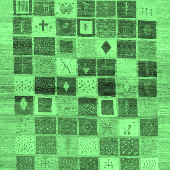 Abstract Emerald Green Contemporary Rug, con1581emgrn