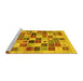 Sideview of Machine Washable Abstract Yellow Contemporary Rug, wshcon1581yw