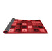 Abstract Red Contemporary Area Rugs