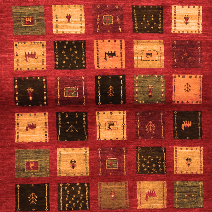 Serging Thickness of Machine Washable Abstract Orange Contemporary Area Rugs, wshcon1582org