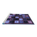 Sideview of Machine Washable Abstract Blue Contemporary Rug, wshcon1582blu