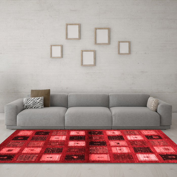 Contemporary Red Washable Rugs