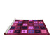 Sideview of Machine Washable Abstract Purple Contemporary Area Rugs, wshcon1582pur