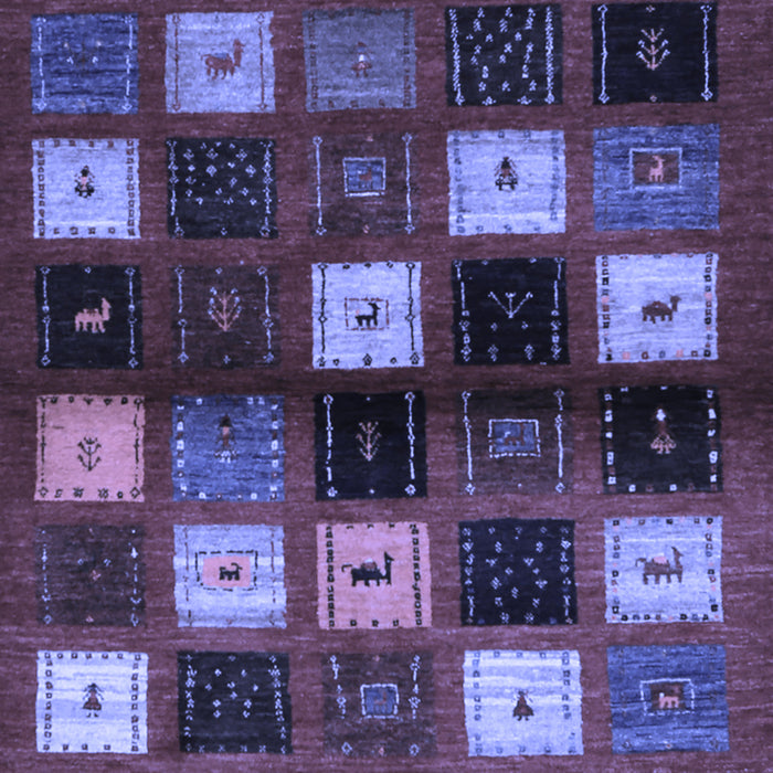 Abstract Blue Contemporary Rug, con1582blu