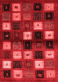 Abstract Red Contemporary Rug, con1582red