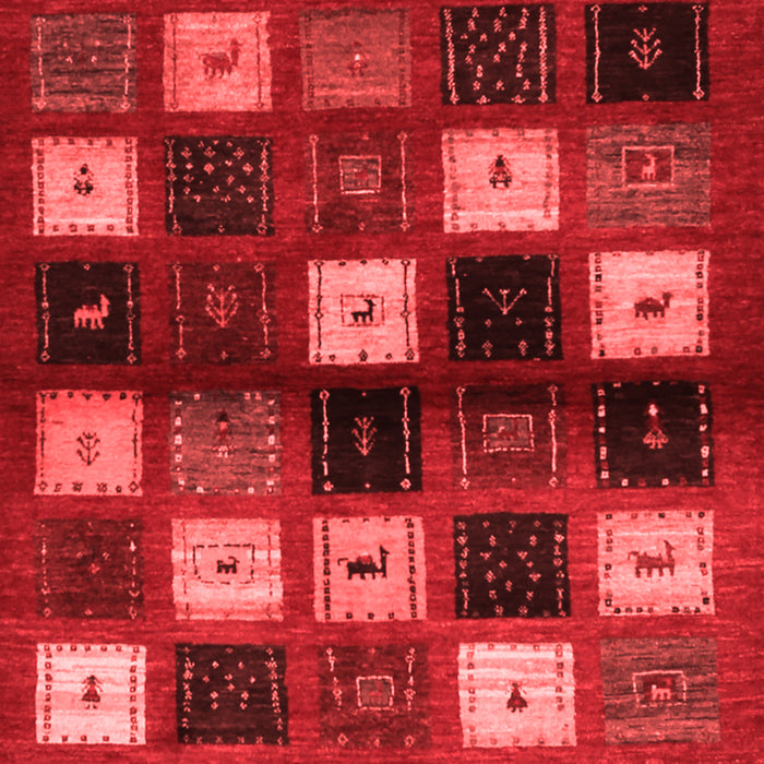 Abstract Red Contemporary Area Rugs