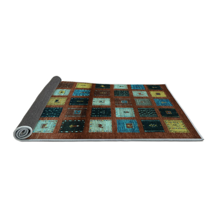 Sideview of Abstract Light Blue Contemporary Rug, con1582lblu