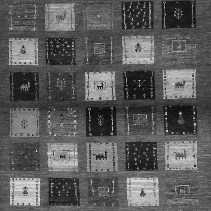 Serging Thickness of Machine Washable Abstract Gray Contemporary Rug, wshcon1582gry