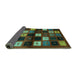 Sideview of Abstract Turquoise Contemporary Rug, con1582turq