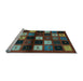 Sideview of Machine Washable Abstract Light Blue Contemporary Rug, wshcon1582lblu