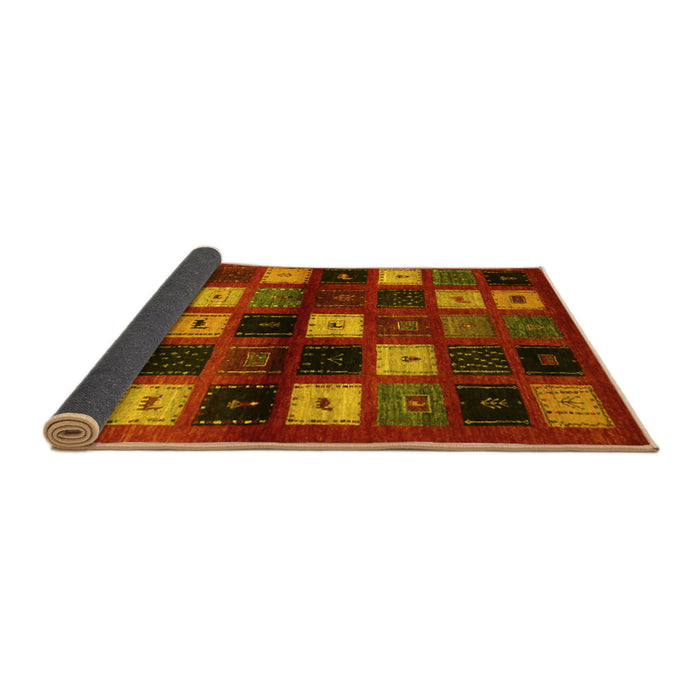 Sideview of Abstract Yellow Contemporary Rug, con1582yw
