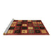 Sideview of Machine Washable Abstract Brown Contemporary Rug, wshcon1582brn