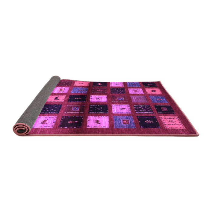 Sideview of Abstract Purple Contemporary Rug, con1582pur