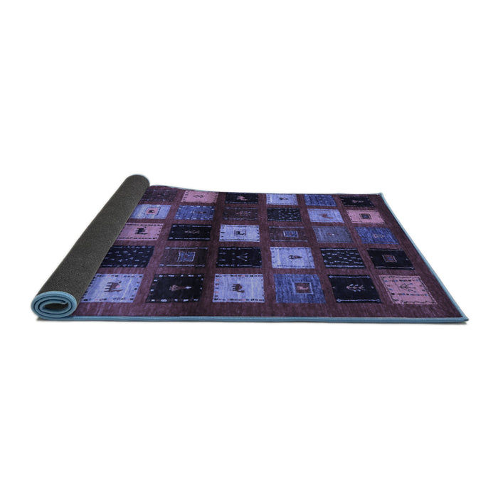 Sideview of Abstract Blue Contemporary Rug, con1582blu