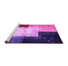 Sideview of Machine Washable Abstract Purple Contemporary Area Rugs, wshcon1583pur