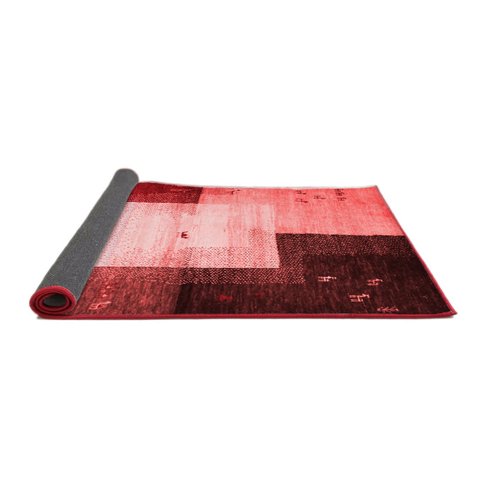 Abstract Red Contemporary Area Rugs
