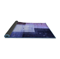 Sideview of Abstract Blue Contemporary Rug, con1583blu