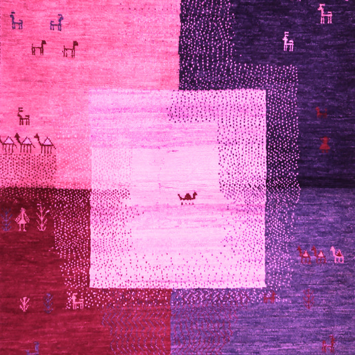 Abstract Pink Contemporary Rug, con1583pnk